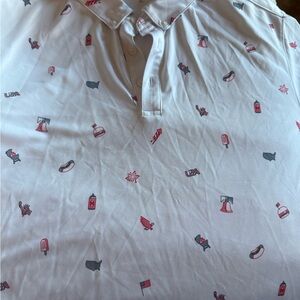 Walter Hagen Golf Polo with Red & Navy Americana Icons